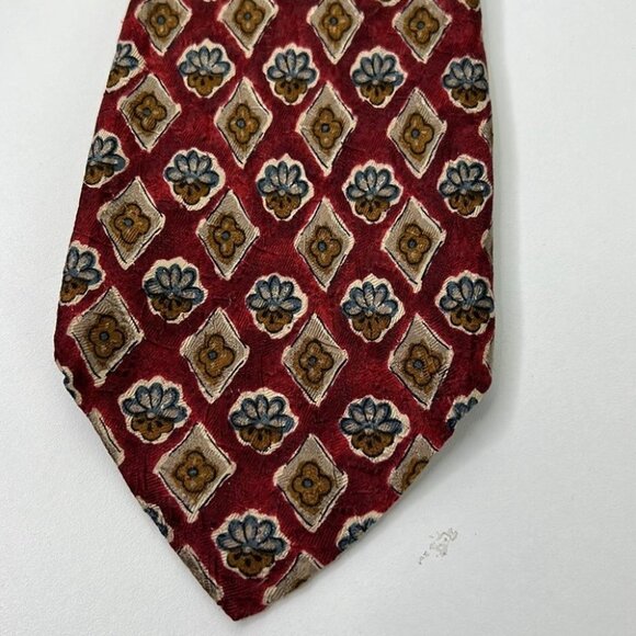 Ermenegildo Zegna Geometric 100% Silk Tie - Picture 2 of 7